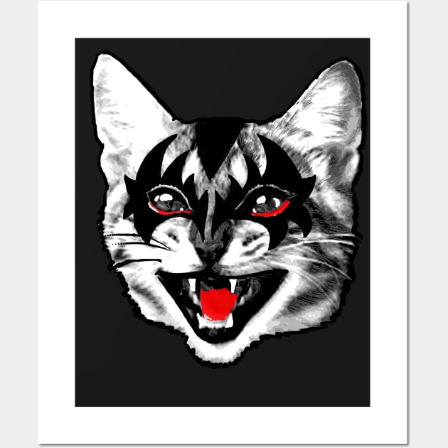 Rock Star Cat 2 Wall Art by Roberto Jaras Lira